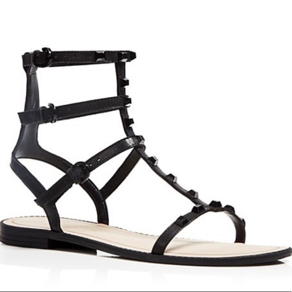 REBECCA MINKOFF FLAT GLADIATOR SANDALS